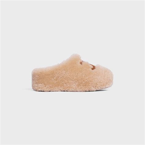 celine fur mule in shearling|Shearling Mules for Women .